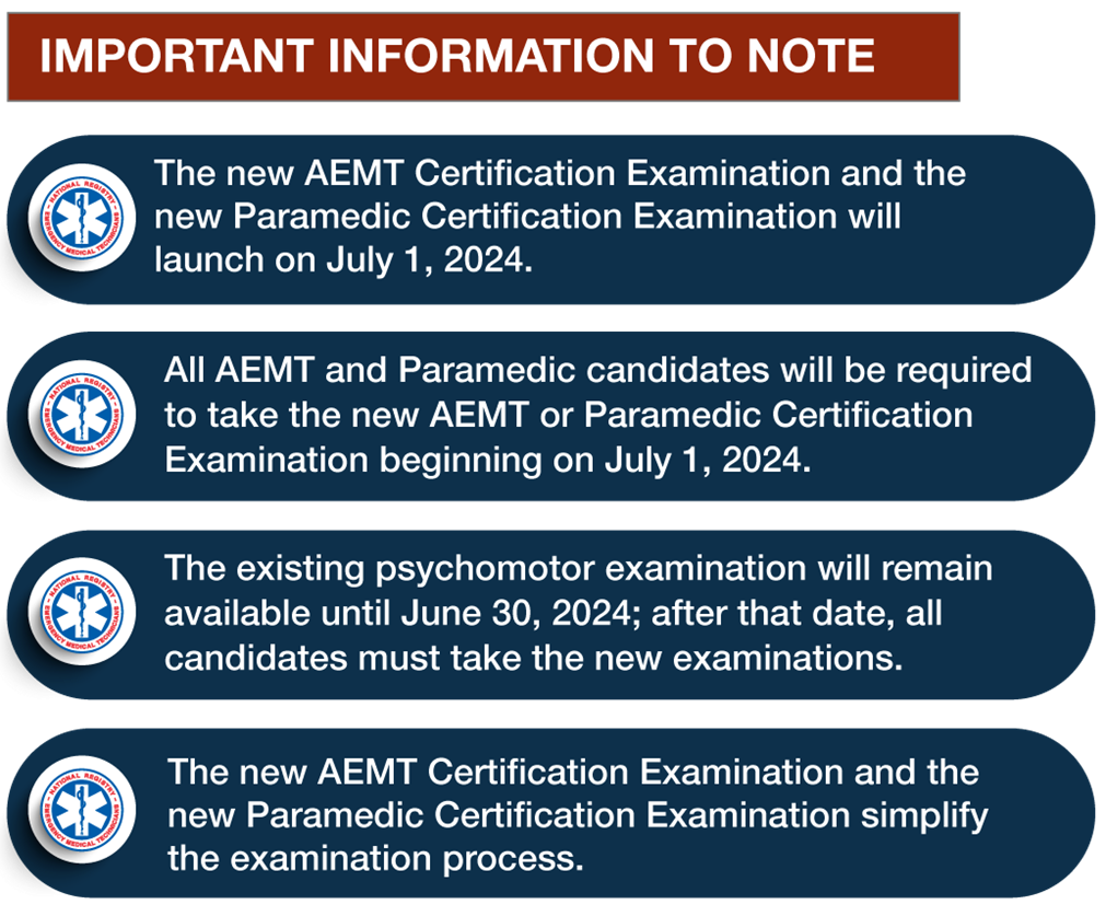 New Certification Examination For Paramedics and AEMTs Launches July 1, 2024